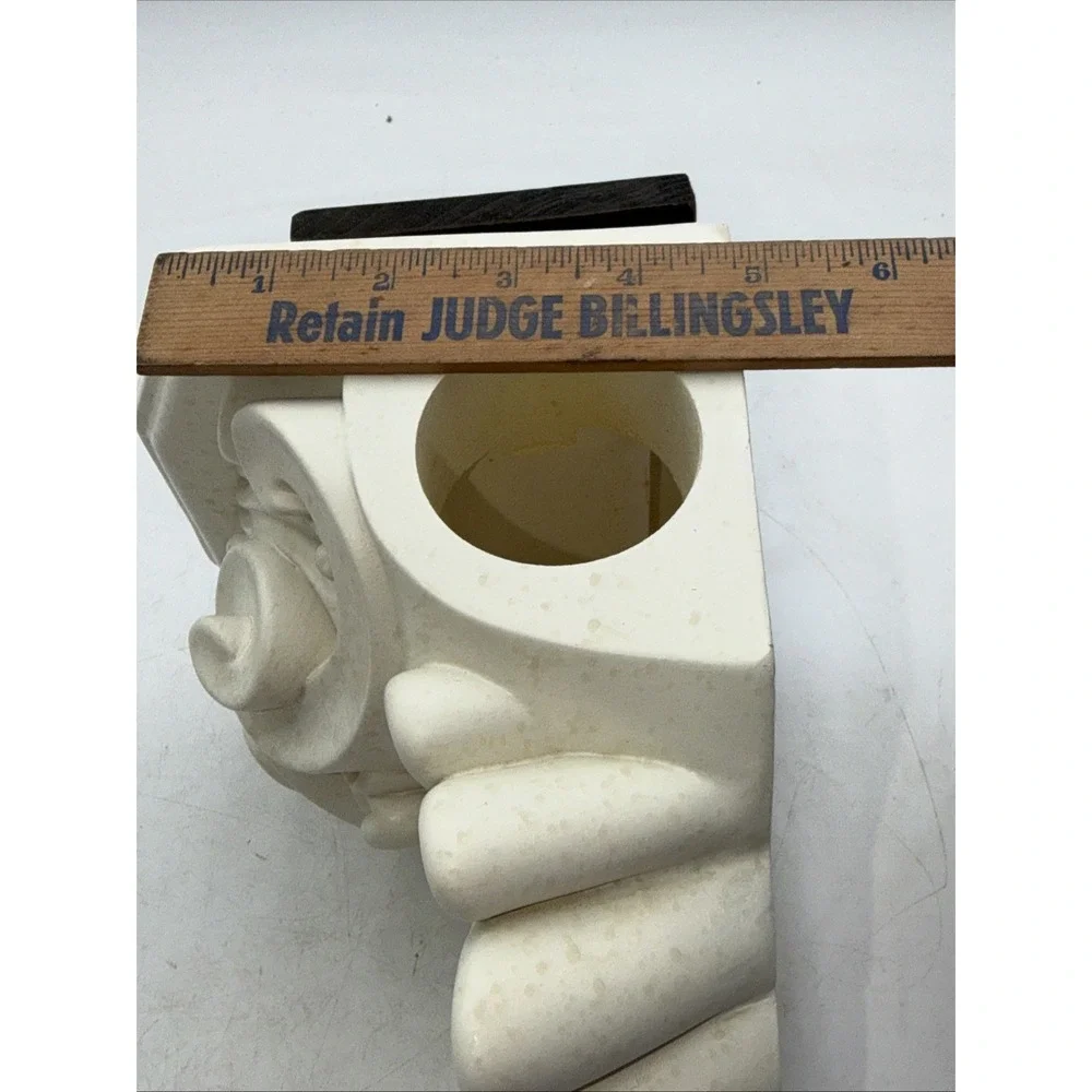 Vintage Faux Wall Sconce Shelf Curtain Rod Holder Corbels Drapery Decor Resin